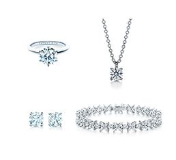 A diamond necklace and diamond earrings - what we buy