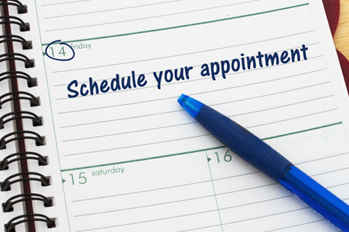 Schedule your appointment written on a notepad - pawn shop services